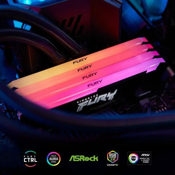 Память для настольных компьютеров Kingston FURY 32GB (2x16GB) DDR4 3200MHz Beast RGB (KF432C16BB12AK2/32WP) фото №7