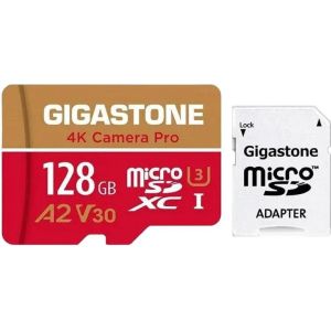 Карта памяти Gigastone 128 GB MicroSDXC UHS-1 U3 Professional (GS-2IN1666XU3V30A1-128GB-R)