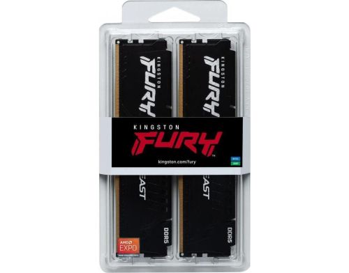 Память для настольных компьютеров Kingston FURY 32GB (2x16GB) DDR5 6000MHz Beast Black (KF560C36BBE2K2-32) фото №6