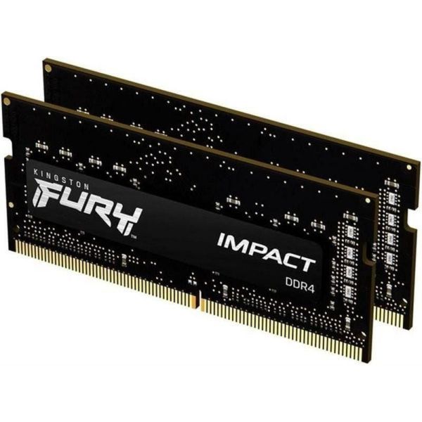 Память для ноутбуков Kingston FURY 32 GB (2x16 GB) SO-DIMM DDR4 3200 MHz Impact (KF432S20IBK2/32) фото №2