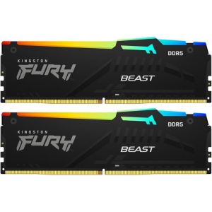 Память для настольных компьютеров Kingston FURY 64GB (2x32GB) DDR5 5600MHz Beast Black RGB EXPO (KF556C40BB2AK2-64)