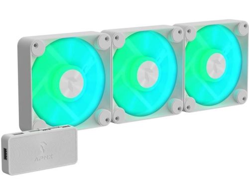 Вентилятор APNX FP1-120 ARGB White 3-Pack (APF3-PF11257.21) фото №2