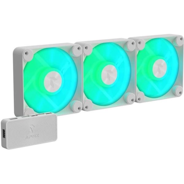 Вентилятор APNX FP1-120 ARGB White 3-Pack (APF3-PF11257.21) фото №2