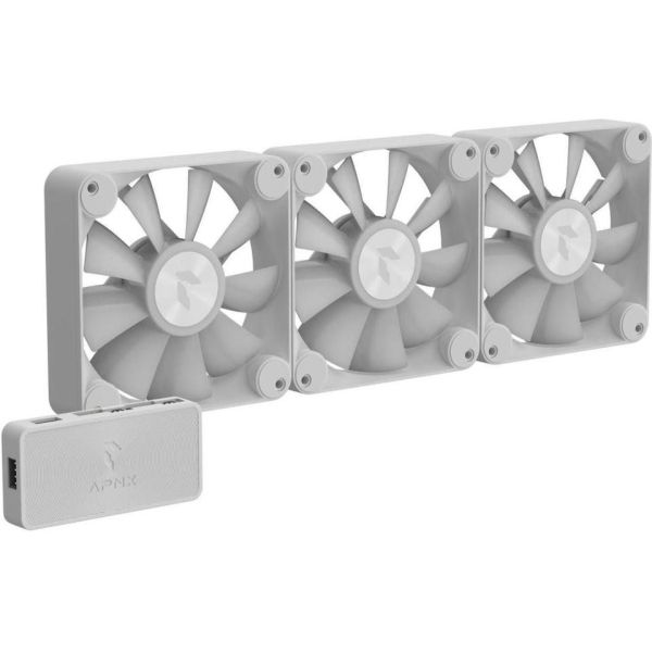 Вентилятор APNX FP1-120 ARGB White 3-Pack (APF3-PF11257.21) фото №3