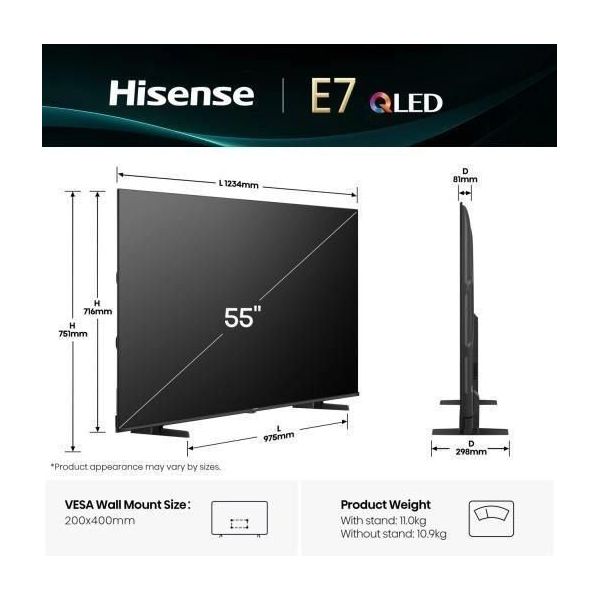 Телевізор Hisense 55E7Q фото №2
