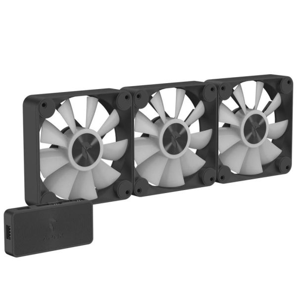 Вентилятор APNX FP1-120 ARGB Black 3-Pack (APF3-PF11257.11) фото №3