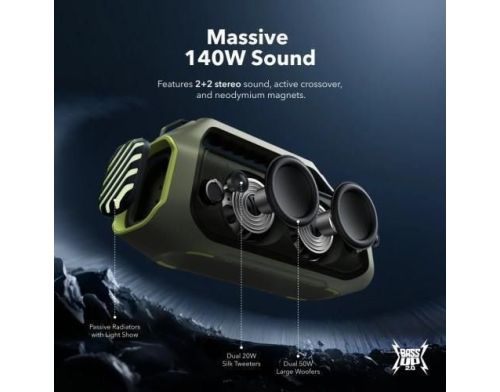 Портативная колонка Anker SoundCore Boom 2 Plus Green (A3134061) фото №3