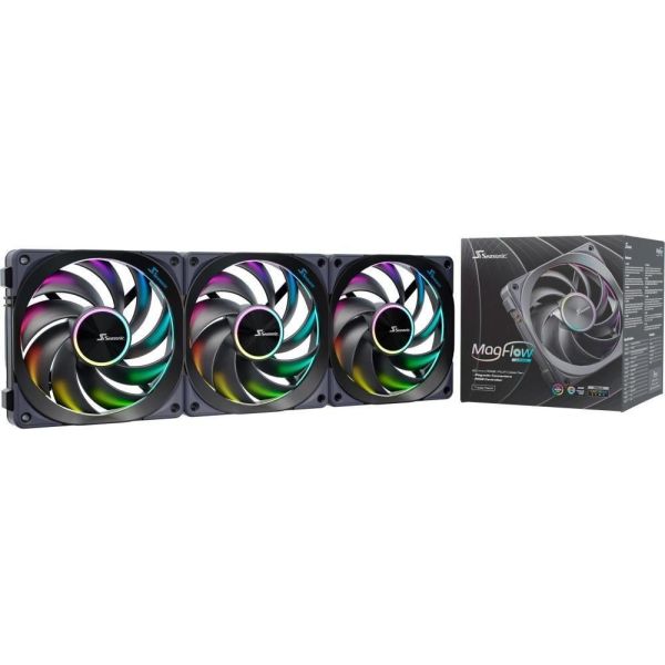 Вентилятор SeaSonic MagFlow 120 ARGB 3-pack (MAGFLOW-ARGB-3) фото №4
