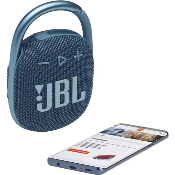 Портативная колонка JBL Clip 4 Blue (JBLCLIP4BLU) фото №7