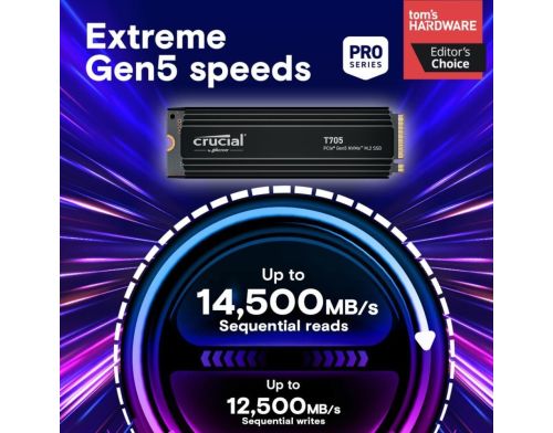 SSD накопитель Crucial T705 1 TB (CT1000T705SSD5) фото №6