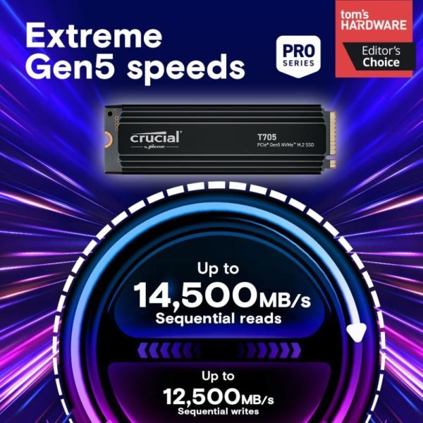 SSD накопитель Crucial T705 1 TB (CT1000T705SSD5) фото №6
