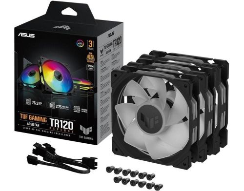 Вентилятор ASUS TUF Gaming TR120 ARGB Reverse Black (90DA00D0-B09000) фото №9