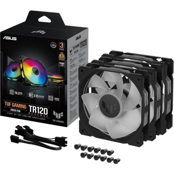 Вентилятор ASUS TUF Gaming TR120 ARGB Reverse Black (90DA00D0-B09000) фото №9