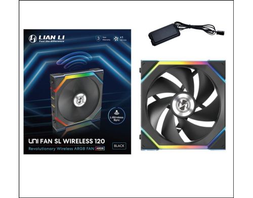 Вентилятор Lian Li Uni Fan SL Wireless 120 Black (G99.12SL1W1B.00) фото №6