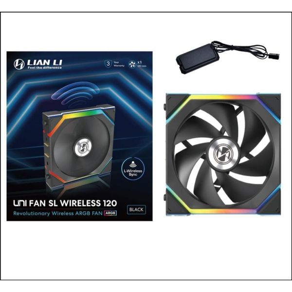 Вентилятор Lian Li Uni Fan SL Wireless 120 Black (G99.12SL1W1B.00) фото №6
