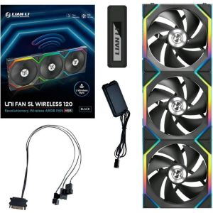 Вентилятор Lian Li Uni Fan SL Wireless 120 Black 3-Pack (G99.12SL1W3B.00)