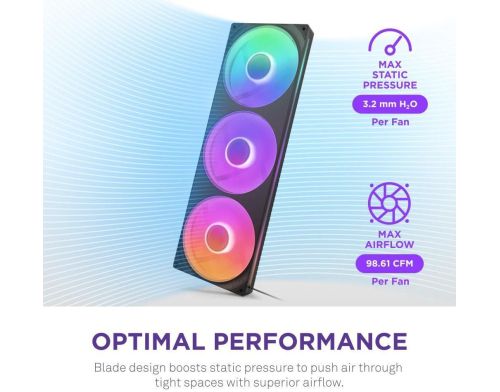 Вентилятор NZXT F420 RGB Core Black (RF-U42HF-B1) фото №4