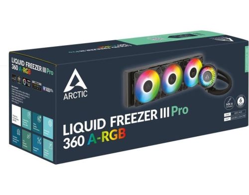 Водяное охлаждение Arctic Liquid Freezer III Pro 360 A-RGB Black (ACFRE00184A) фото №8
