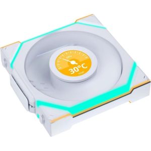 Вентилятор Lian Li Uni Fan SL Wireless LCD 120 Reverse Blade White (G99.12RSLLCD1W1W.00)