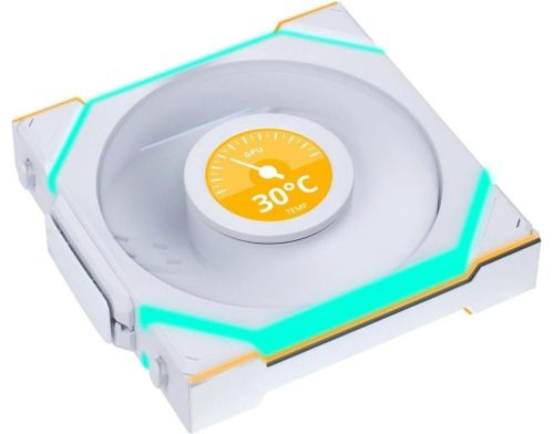 Вентилятор Lian Li Uni Fan SL Wireless LCD 120 Reverse Blade White (G99.12RSLLCD1W1W.00) фото №2