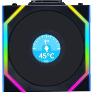 Вентилятор Lian Li Uni Fan SL Wireless LCD 120 Reverse Blade Black (G99.12RSLLCD1W1B.00)