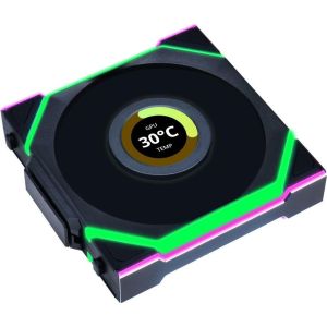 Вентилятор Lian Li Uni Fan SL Wireless LCD 120 Reverse Blade Black (G99.12RSLLCD1W1B.00)