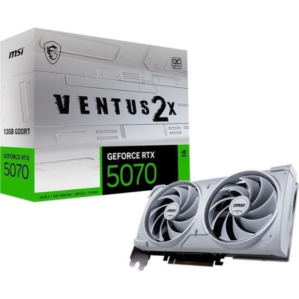 Видеокарта MSI GeForce RTX 5070 12G VENTUS 2X OC WHITE (912-V532-004, G5070-12V2CW) фото №6