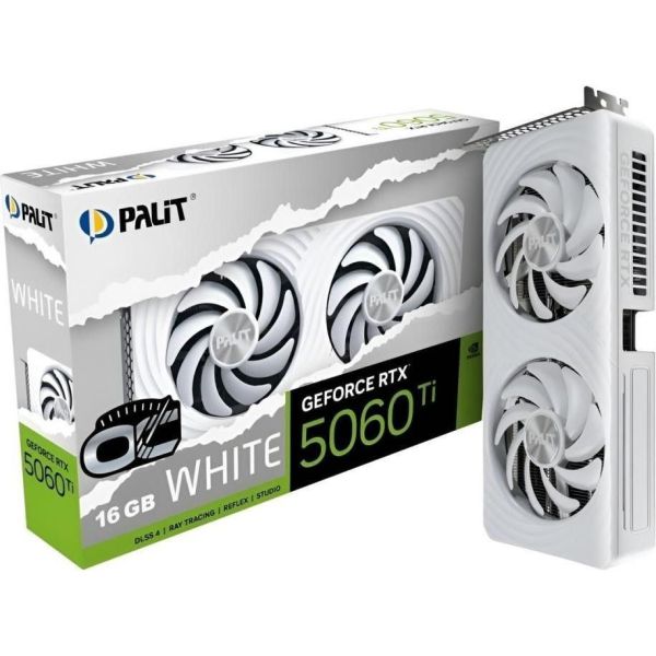 Видеокарта Palit GeForce RTX 5060 Ti White OC (NE7506TU19T1-GB2061M) фото №6