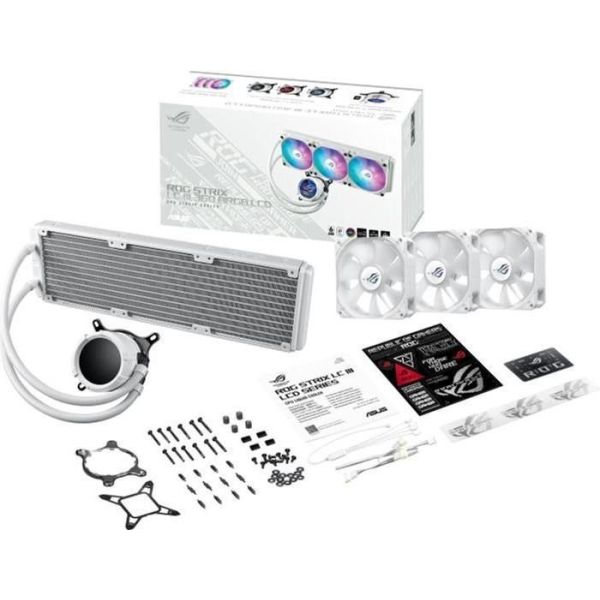 Водяное охлаждение ASUS ROG STRIX LC III 360 ARGB LCD White Edition (90RC00W2-M0UAY0) фото №9
