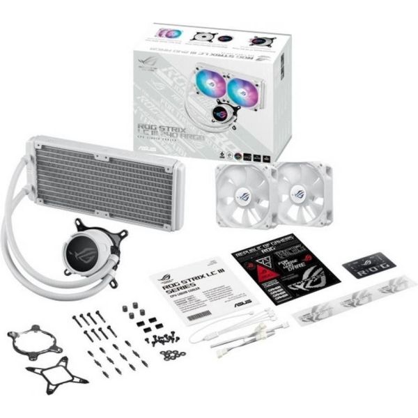 Водяное охлаждение ASUS ROG Strix LC III 240 ARGB White Edition (90RC00S2-M0UAY0) фото №2