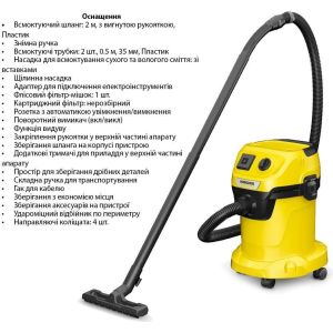 Профессиональный пылесос Karcher WD 3 P V-17/4/20 (1.628-170.0)