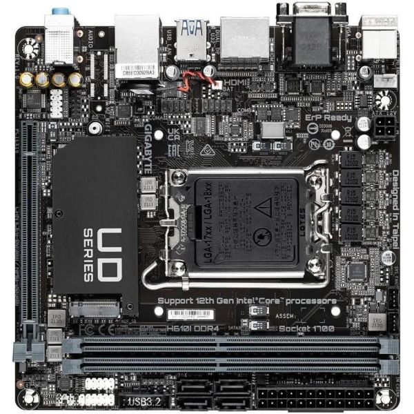 Материнська плата GIGABYTE H610I DDR4 фото №2