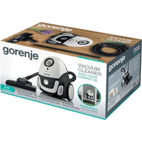 Пылесос с мешком Gorenje VCEA11CXWII фото №5