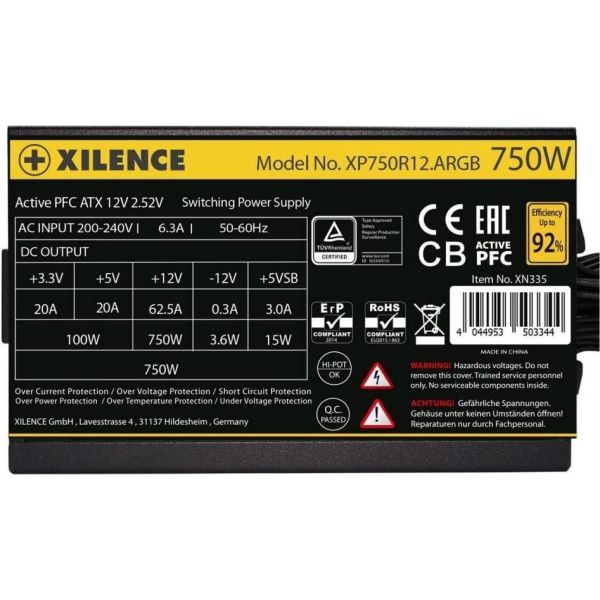 Блок питания XILENCE XN335 750W (XP750R12.ARGB) фото №6
