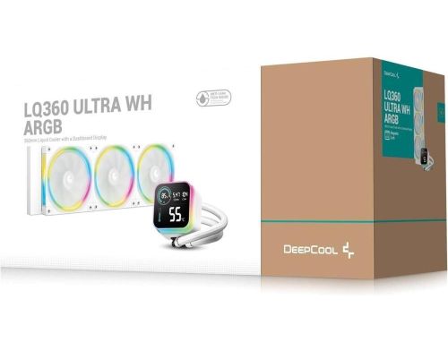 Водяное охлаждение Deepcool LQ360 ​​Ultra ARGB WH (R-LQ360-WHASMC-G-1) фото №7