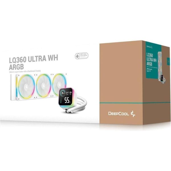 Водяное охлаждение Deepcool LQ360 ​​Ultra ARGB WH (R-LQ360-WHASMC-G-1) фото №7