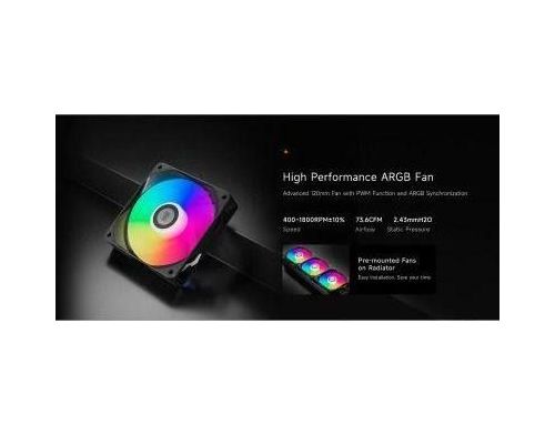 Водяное охлаждение PCCooler DA360 ARGB BK (DA360-BKAWXX-GL) фото №8