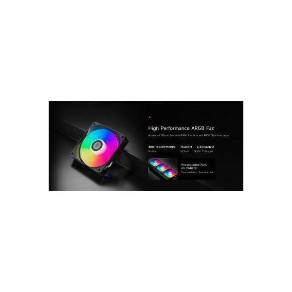 Водяное охлаждение PCCooler DA360 ARGB BK (DA360-BKAWXX-GL) фото №8