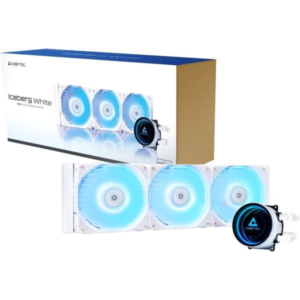 Водяное охлаждение Chieftec Iceberg 360 ARGB White (CLC-360-RGB-W) фото №6