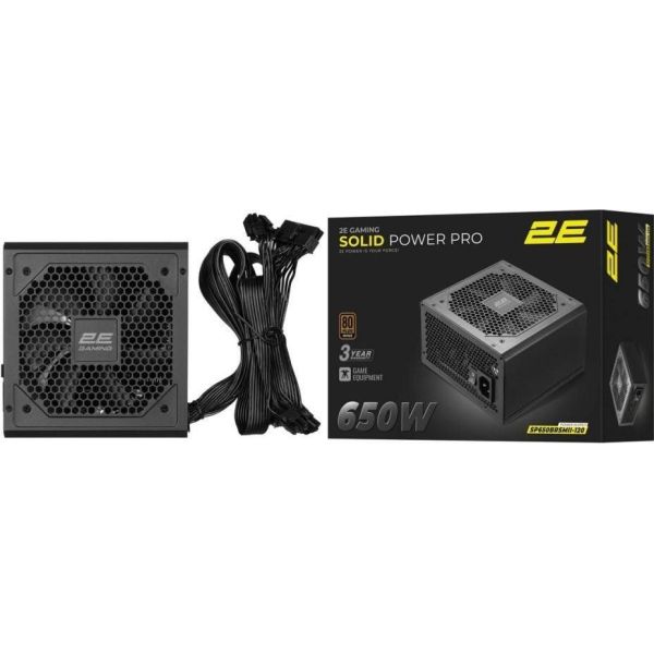 Блок питания 2E GAMING Solid Power Pro 650W (2E-SP650BRSMII-120) фото №3