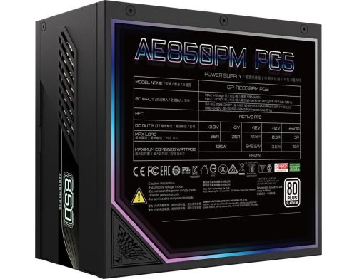Блок питания GIGABYTE AE850PM PG5 850W Black (GP-AE850PM PG5) фото №2