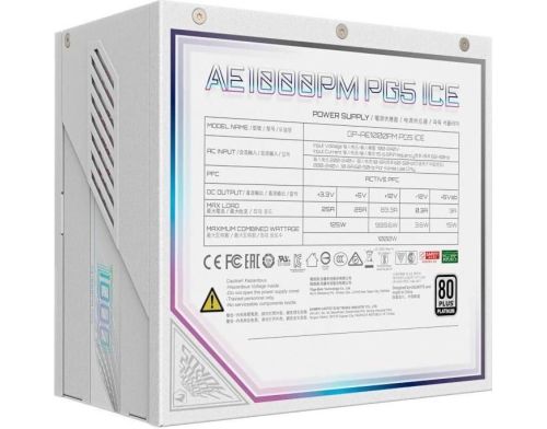Блок питания GIGABYTE AORUS ELITE P1000W PCIe 5.0 ICE (GP-AE1000PM PG5 ICE) фото №7