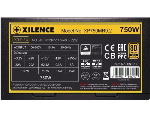 Блок живлення XILENCE Performance X+ 750W (XP750MR9.2) фото №4