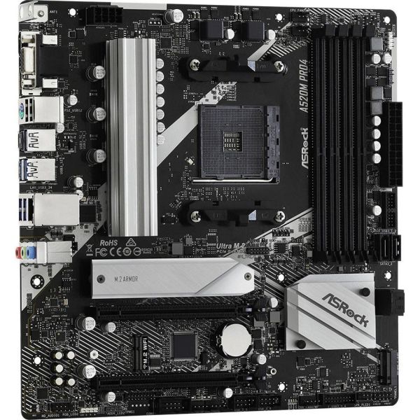 Материнская плата ASRock A520M PRO4 фото №2