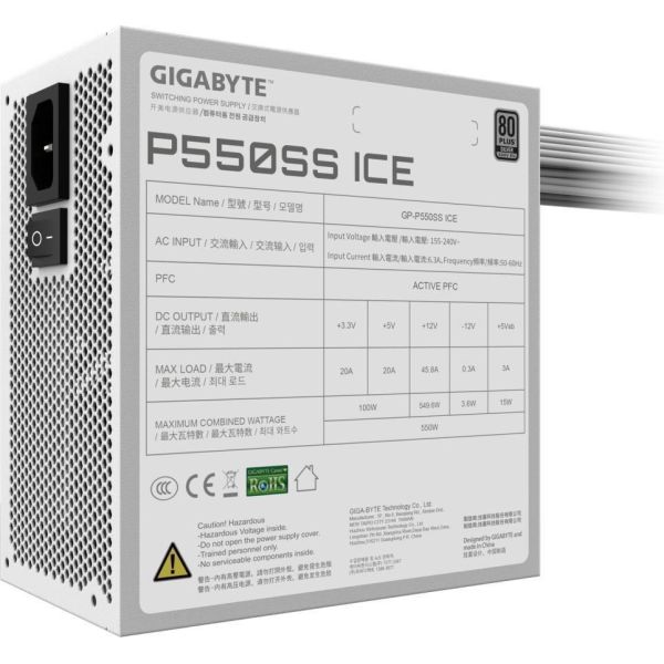 Блок питания GIGABYTE P550SS ICE (GP-P550SS ICE) фото №6