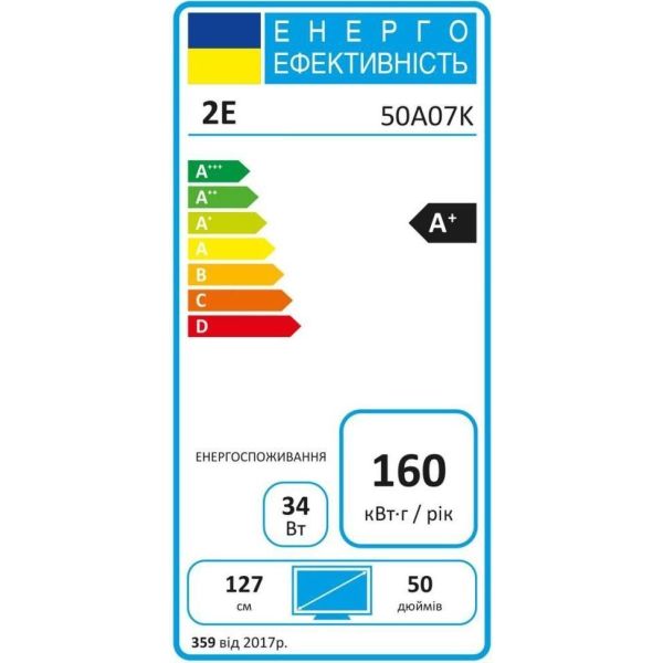 Телевізор 2E 2E-50A07K фото №2