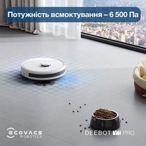 Робот-пылесос с влажной уборкой ECOVACS Deebot Y1 Pro White (DLX34 White)