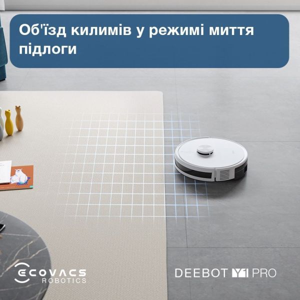 Робот-пылесос с влажной уборкой ECOVACS Deebot Y1 Pro White (DLX34 White) фото №8