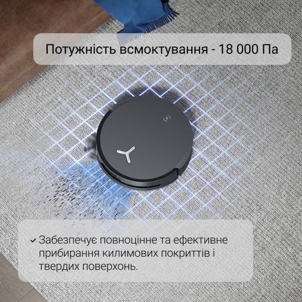 Робот-пылесос с влажной уборкой ECOVACS Deebot X8 Omni Black фото №3