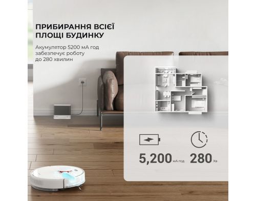 Робот-пылесос с влажной уборкой Dreame Bot D10s White (RLS3L) фото №8